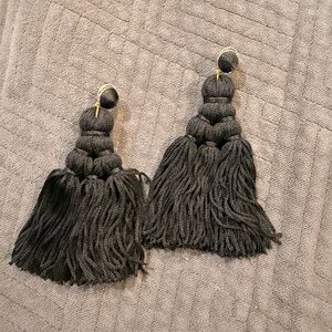 Black Tassel Earrings